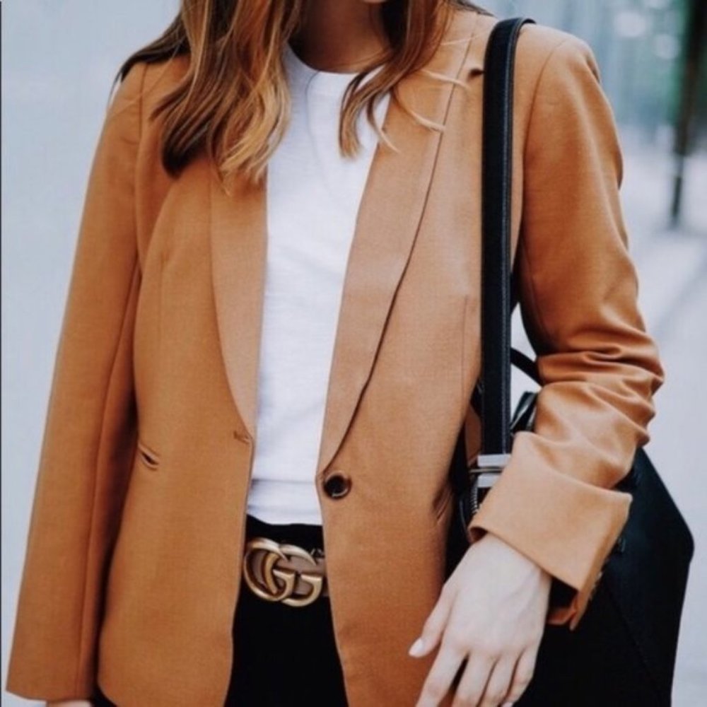 J. CREW Parke Blazer Caramel Wool Tan {LL10}